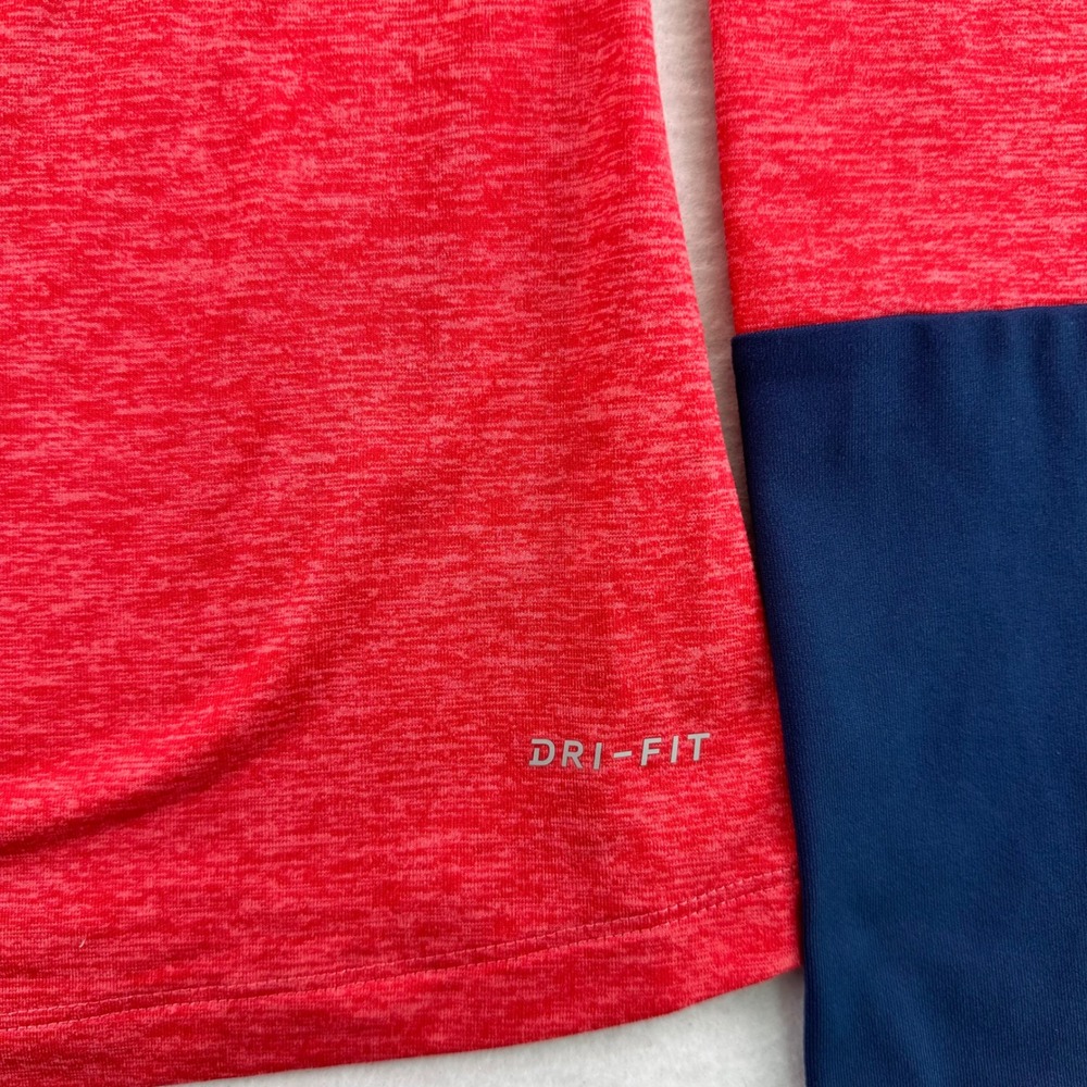 Nike Running Womens Dri-FIT Half Zip Pullover XL Red Navy 890206-823 - Picture 7 of 15